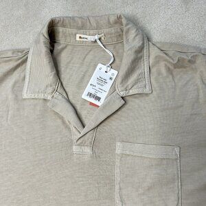 Marine Layer Polo Shirt Men’s Small Sea Change Pocket Cotton Beach